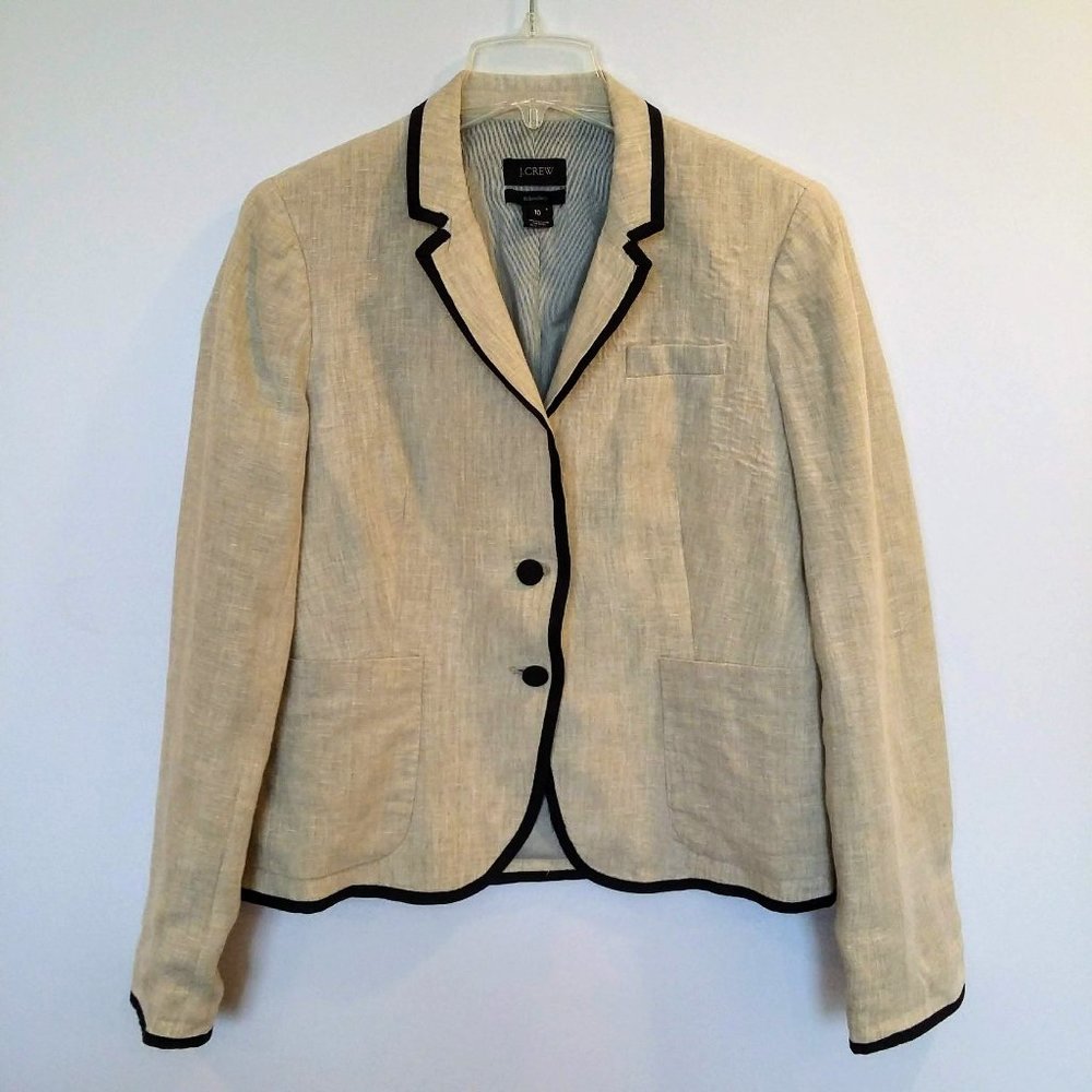 J.Crew 10 Women's Tan School Boy Blazer Jacket